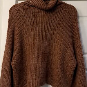 Cropped Turtleneck Sweater